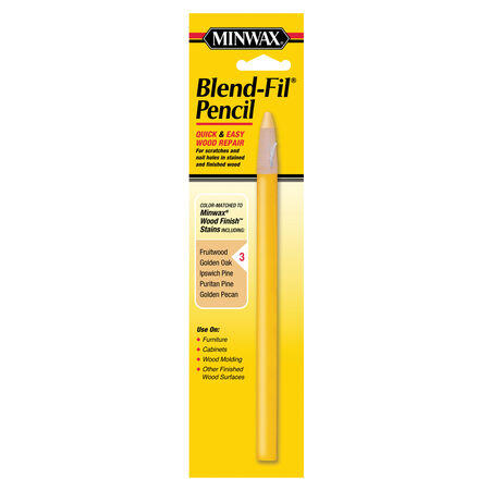 Minwax Blend-Fil No.3 Fruitwood, Golden Oak Wood Pencil 0.8 oz
