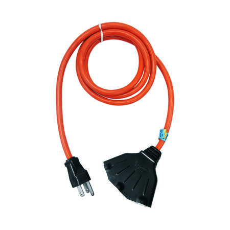 Ace Indoor or Outdoor 10 ft. L Orange Triple Outlet Cord 12/3 SJTW