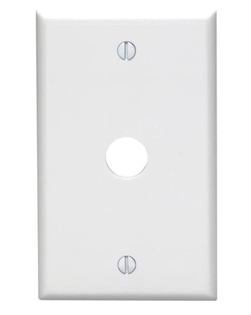 Leviton White 1 gang Thermoset Plastic Cable/Telco Wall Plate 1 pk