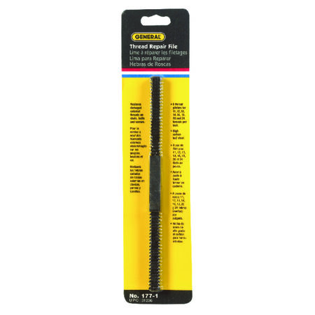 General 8-1/2 in. L X 7/16 in. W High Carbon Steel Assorted Thread Repair File 1 pc