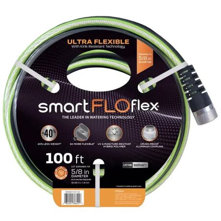 Ace SmartFLO FLX 5/8 in. D X 100 ft. L Heavy Duty Flexible Garden Hose
