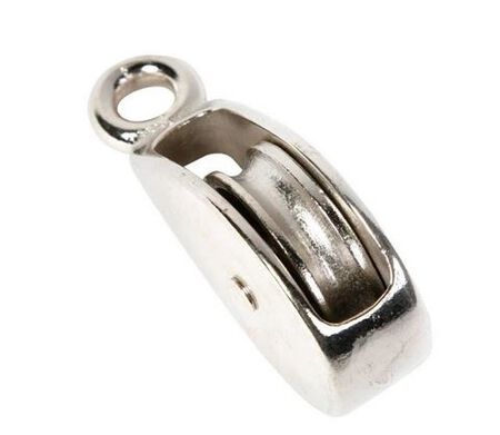 Koch Industries 1 in. D Nickel Aluminum Ridge Eye Single Sheave Rigid Eye Pulley