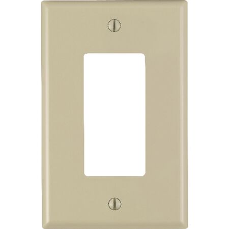 Leviton Ivory 1 gang Nylon Decorator Wall Plate 1 pk