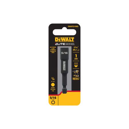 DeWalt  ELITE SERIES 5/16 in. X 2-9/16 in. L Steel Nut Driver 1 pack