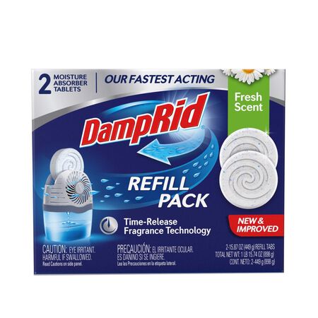 Damp Rid Moisture Absorber Refill Fresh Scent 15.87 oz 2 pk