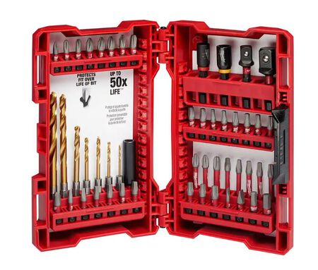 SHOCKWAVE Impact Duty Drill and Alloy Steel Screw Driver Bit Set (50-Piece)