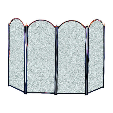 Panacea Black/Gray Antique Brass Fireplace Screen