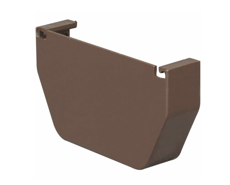 5" Contemporary Brown Vinyl Gutter End Cap