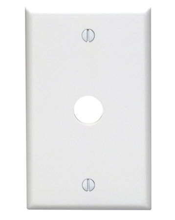 Leviton White 1 gang Thermoset Plastic Cable/Telco Wall Plate 1 pk