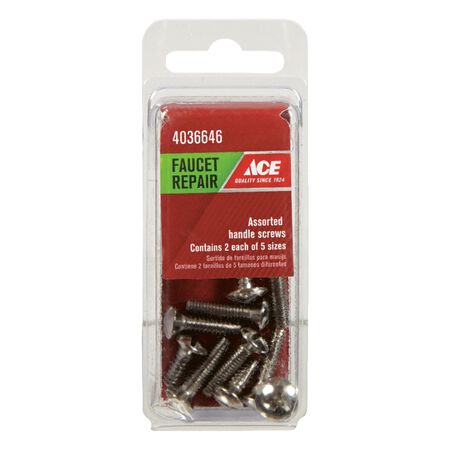 Ace Faucet Screw Assortment Universal Chrome
