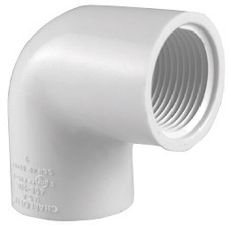 Charlotte Pipe Schedule 40 3/4 in. FPT X 3/4 in. D FPT PVC Elbow 1 pk