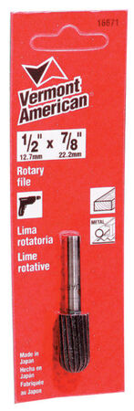Vermont American 1/2 in. D X 7/8 in. L Rotary File Cylindrical with Round End 1 pc