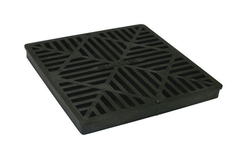 Nds 12 In Black Polyolefin Square Heavy Duty Drain Grate Stine Home Yard The Family You Can Build Around