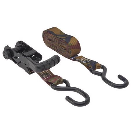 Keeper Ergo-Torque 1.25 in. W X 16 ft. L Camo Tie Down w/Ratchet 700 lb 2 pk