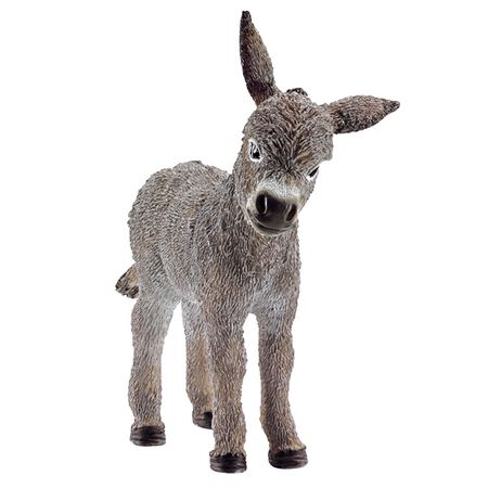 Schleich Farm World Donkey Foal Toy Black/White