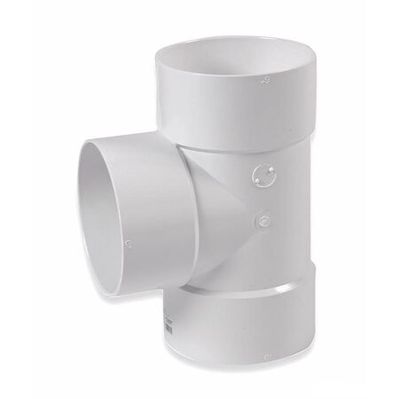 NDS Schedule 35 6 in. Hub each X 6 in. D Hub PVC Straight Tee 1 pk