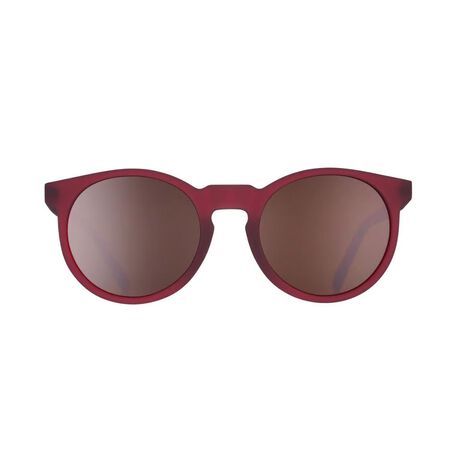 goodr Circle G - I'm Wearing Burgundy? Sunglasses Unisex Red Frame Brown Lens Polarized