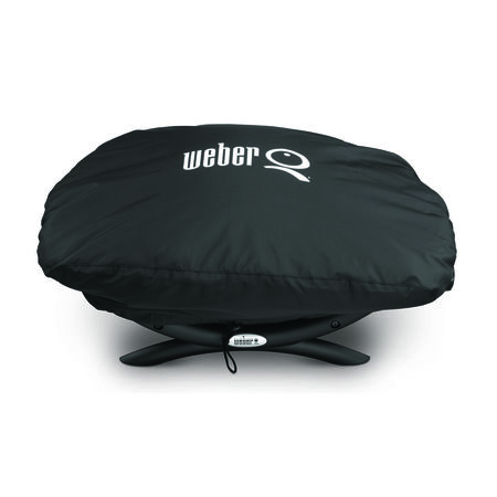 Weber Black Grill Cover 12.4 in. H x 17.3 in. W x 26.3 in. D Fits Q100/1000 Series