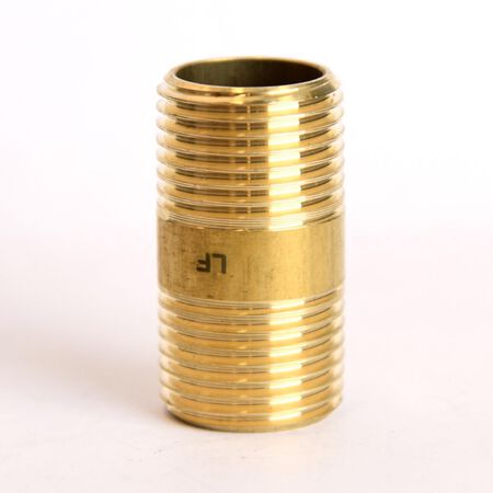ATC 1/2 in. MPT 1/2 in. D MPT Yellow Brass Nipple 1-1/2 in. L