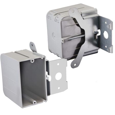 Cantex EZ Box New Work 21 cu in Rectangle PVC 1 gang Outlet Box Gray