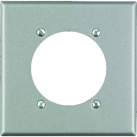 Leviton Silver 2 gang Stainless Steel Receptacle Wall Plate 1 pk