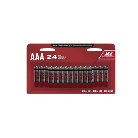 Ace AAA Alkaline Batteries 24 pk Carded