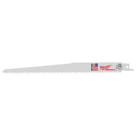 Milwaukee Sawzall 9 in. Bi-Metal Clean Wood Reciprocating Saw Blade 6 TPI 5 pk