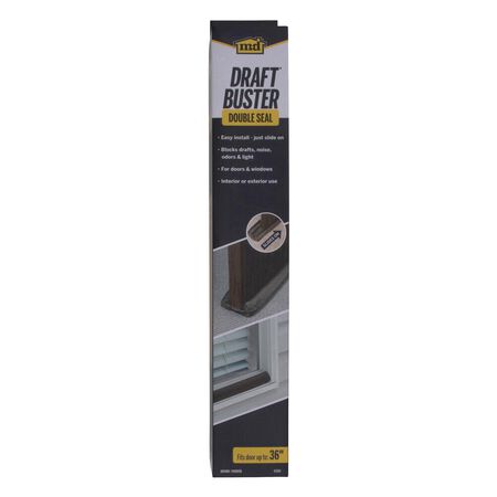 M-D Draft Buster Brown Cloth/Foam Seal For Doors and Windows 3 ft. L X 3-11/32 in.
