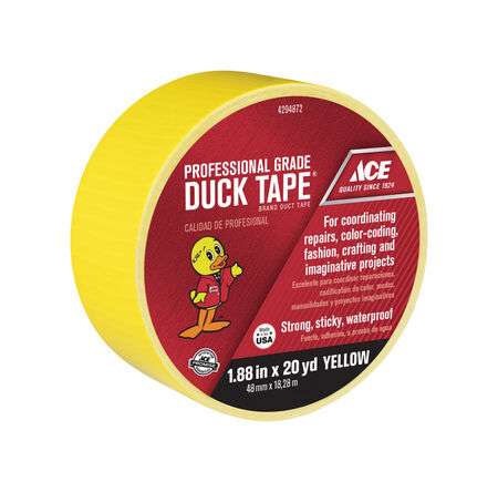 Ace 1.88 in. W X 20 yd L Yellow Solid Duct Tape
