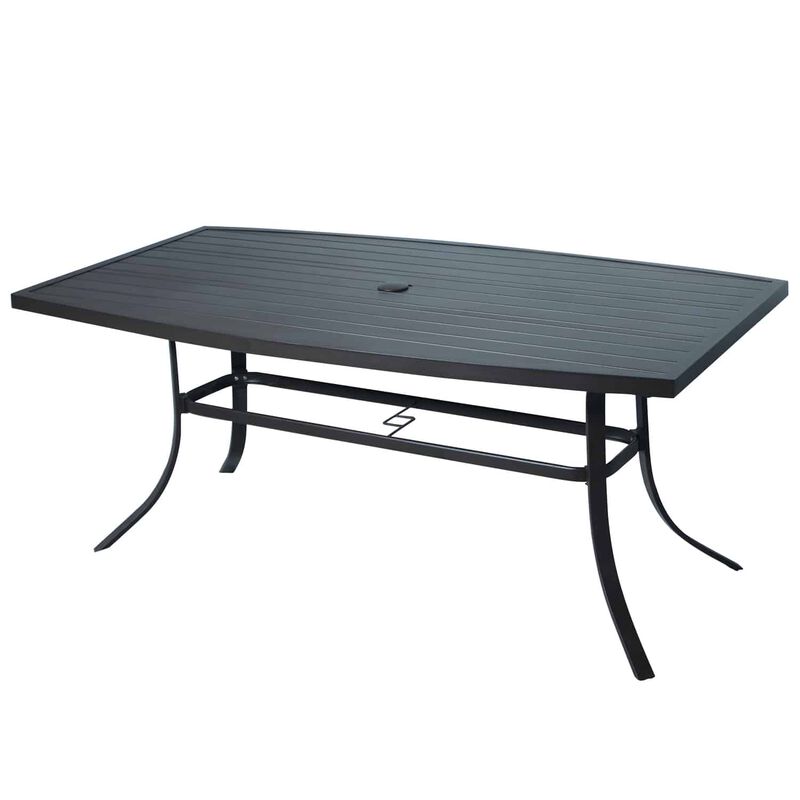 Living Accents Taylor 7 pc. Brown Steel Dining Patio Set Stine Home