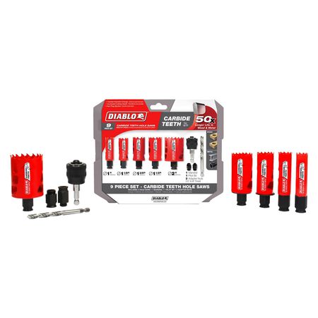 Diablo Diablo Mandrel Hole Saw Kit 9 pc
