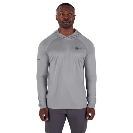 Milwaukee Workskin M Long Sleeve Men's Hooded Gray Hooded Sweatshirt