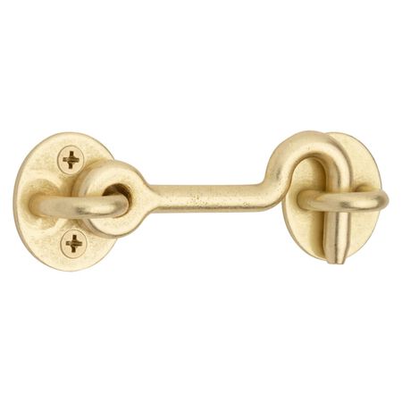National Hardware Brushed Gold Steel Hook and Eye Closure 1 pc