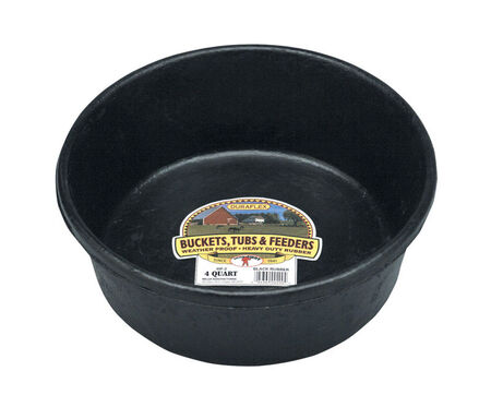 Miller 4 qt. Feed Pan For Livestock 4 in. H