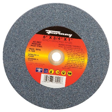 Forney 6 in. D X 1 in. in. Bench Grinding Wheel