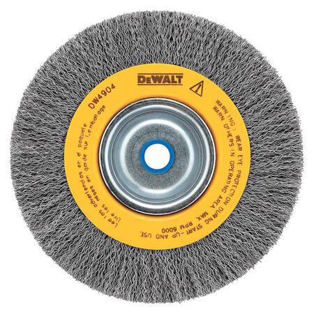 DeWalt 6 in. Fine Crimped/Knotted Wire Wheel Brush Carbon Steel 6000 rpm 1 pc