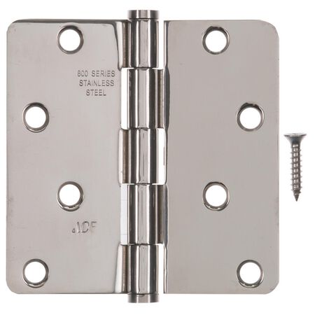Ace 4 in. L Stainless Steel Residential Door Hinge 1 pk