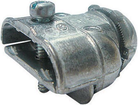 Sigma Engineered Solutions 3/8 in. D Die-Cast Zinc Duplex Connector For AC, MC and FMC/RWFMC 1 pk