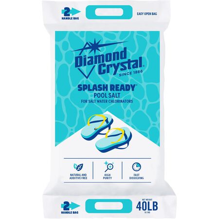 Diamond Crystal Splash Ready Granule Pool Salt 40 lb