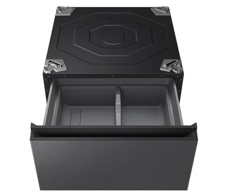 Samsung WE702NZ/US Bespoke AI Comb Storage Drawer Laundry Pedestal, Dark Steel