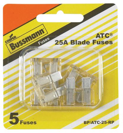 Bussmann 25 amps ATC Automotive Blade Fuse 5 pk