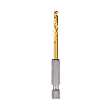 Milwaukee Shockwave 9/64 in. X 2.63 in. L High Speed Steel Red Helix Drill Bit Hex Shank 1 pc