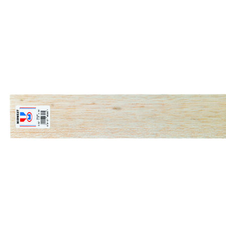 Midwest Products 3/32 in. X 3 in. W X 3 ft. L Balsawood Sheet #2/BTR Premium Grade