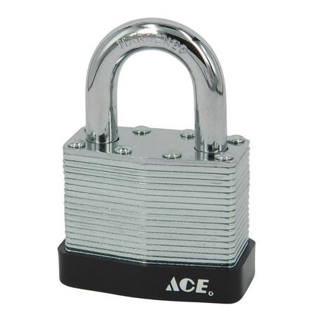 Ace 1-1/16 in. H X 1-3/16 in. W X 11/16 in. L Laminated Steel Pin Tumbler Padlock