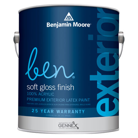 Benjamin Moore Ben Soft Gloss Base 2 Paint and Primer Exterior 1 gal