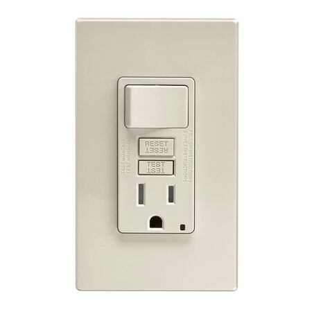 Leviton SmartlockPro 15 amps 125 V Light Almond Outlet/Wallplate 5-15R 1 pk