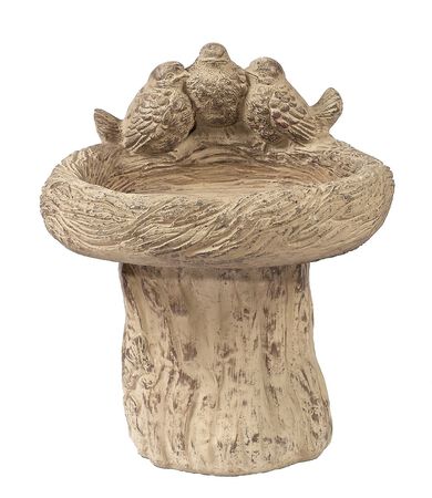 Birdbath Stump/Three Birds