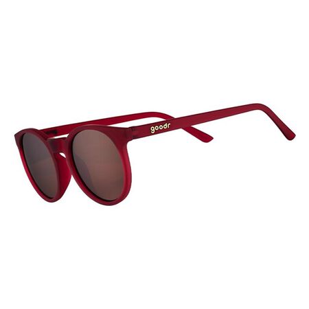 goodr Circle G - I'm Wearing Burgundy? Sunglasses Unisex Red Frame Brown Lens Polarized