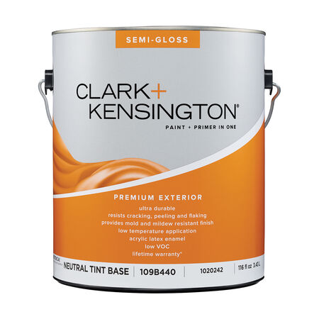 Clark+Kensington Semi-Gloss Tint Base Neutral Base Premium Paint Exterior 1 gal