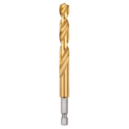 Milwaukee Shockwave 3/8 in. X 4.65 in. L Titanium Red Helix Drill Bit Hex Shank 1 pc